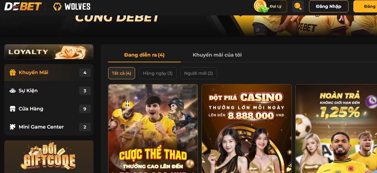 Nhà cái Debet hỗ trợ nạp - rút tiền siêu nhanh